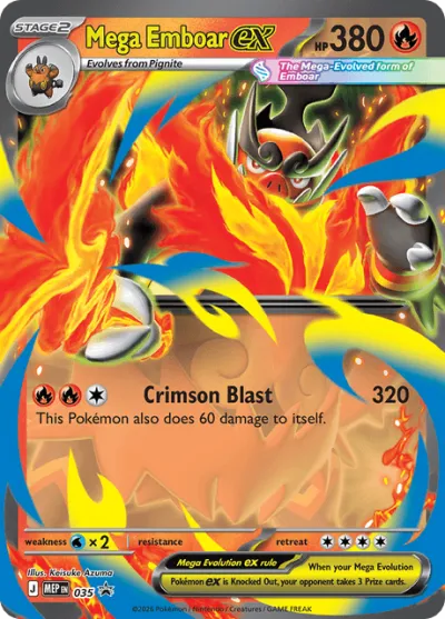 35 Mega Emboar ex Mega Evolution Black Star Promos 2025 35 Mega Emboar ex Mega Evolution Black Star Promos 2025