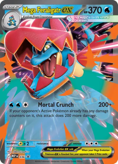 36 Mega Feraligatr ex Mega Evolution Black Star Promos 2025 36 Mega Feraligatr ex Mega Evolution Black Star Promos 2025