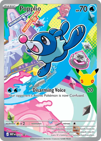 45 Popplio Mega Evolution Black Star Promos 2025 45 Popplio Mega Evolution Black Star Promos 2025
