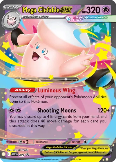 72 Mega Clefable ex Mega Evolution Black Star Promos 2025 72 Mega Clefable ex Mega Evolution Black Star Promos 2025