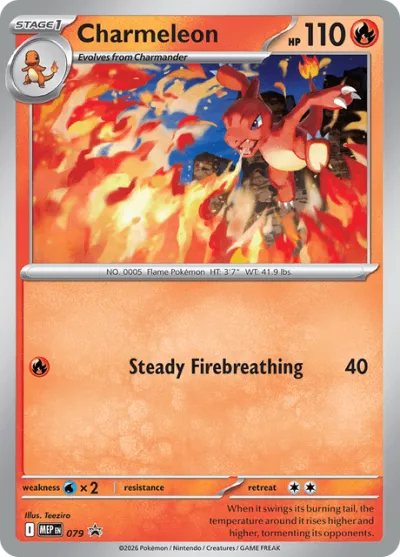 79 Charmeleon Mega Evolution Black Star Promos 2025 79 Charmeleon Mega Evolution Black Star Promos 2025