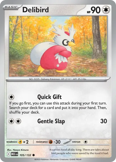 105 Delibird Mega Evolution 2025 105 Delibird Mega Evolution 2025