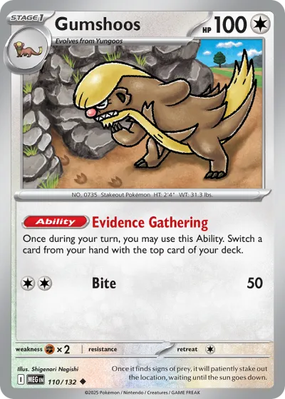 110 Gumshoos Mega Evolution 2025 110 Gumshoos Mega Evolution 2025