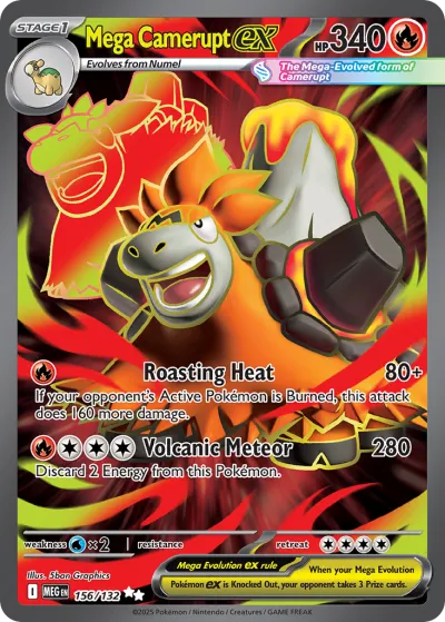 156 Mega Camerupt ex Mega Evolution 2025 156 Mega Camerupt ex Mega Evolution 2025