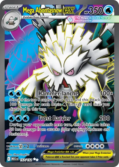157 Mega Abomasnow ex Mega Evolution 2025 157 Mega Abomasnow ex Mega Evolution 2025
