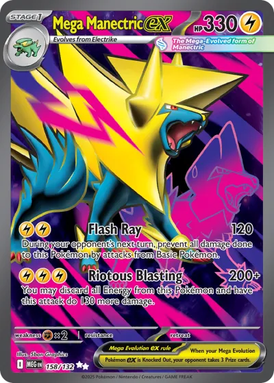 158 Mega Manectric ex Mega Evolution 2025 158 Mega Manectric ex Mega Evolution 2025