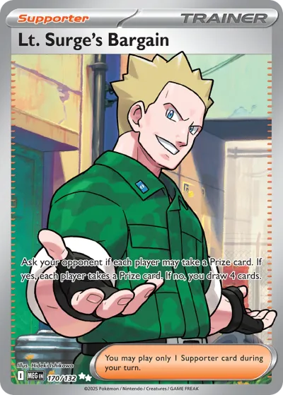 170 Lt. Surge's Bargain Mega Evolution 2025 170 Lt. Surge's Bargain Mega Evolution 2025