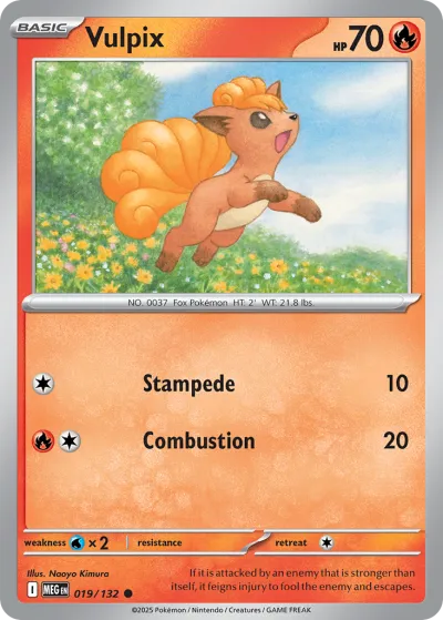 19 Vulpix Mega Evolution 2025