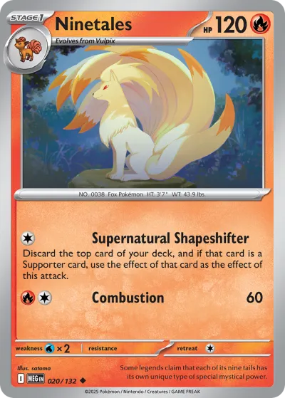 20 Ninetales Mega Evolution 2025
