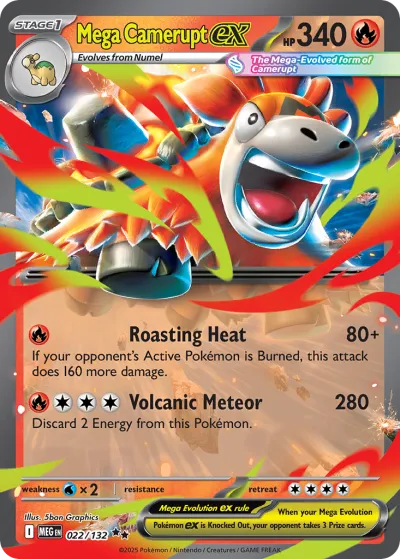 22 Mega Camerupt ex Mega Evolution 2025