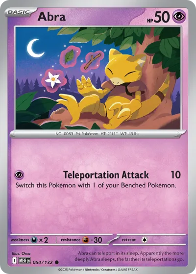 54 Abra Mega Evolution 2025 54 Abra Mega Evolution 2025
