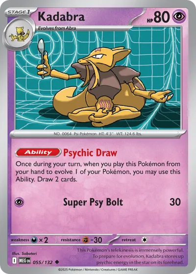 55 Kadabra Mega Evolution 2025 55 Kadabra Mega Evolution 2025