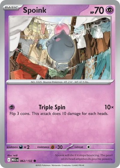 62 Spoink Mega Evolution 2025 62 Spoink Mega Evolution 2025