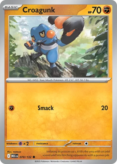 78 Croagunk Mega Evolution 2025 78 Croagunk Mega Evolution 2025