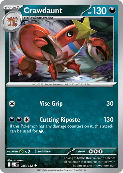 85 Crawdaunt Mega Evolution 2025 85 Crawdaunt Mega Evolution 2025