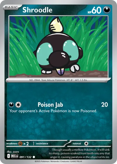 91 Shroodle Mega Evolution 2025 91 Shroodle Mega Evolution 2025