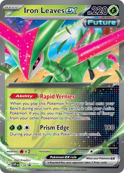 128 Iron Leaves ex Scarlet & Violet Black Star Promos 2023 128 Iron Leaves ex Scarlet & Violet Black Star Promos 2023