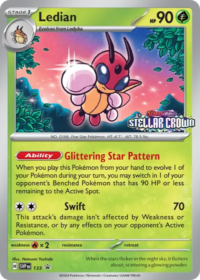 133 Ledian Scarlet & Violet Black Star Promos 2023 133 Ledian Scarlet & Violet Black Star Promos 2023