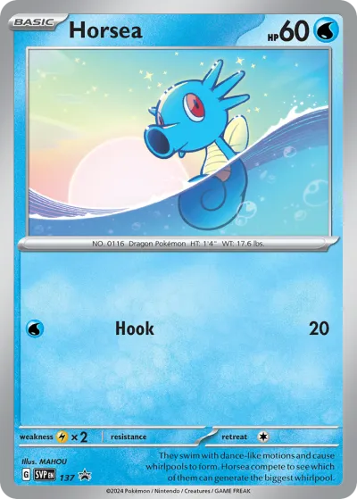137 Horsea Scarlet & Violet Black Star Promos 2023 137 Horsea Scarlet & Violet Black Star Promos 2023
