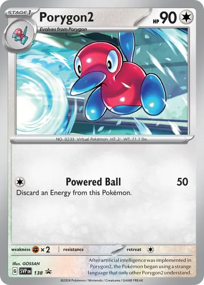 138 Porygon2 Scarlet & Violet Black Star Promos 2023 138 Porygon2 Scarlet & Violet Black Star Promos 2023