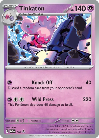 140 Tinkaton Scarlet & Violet Black Star Promos 2023 140 Tinkaton Scarlet & Violet Black Star Promos 2023