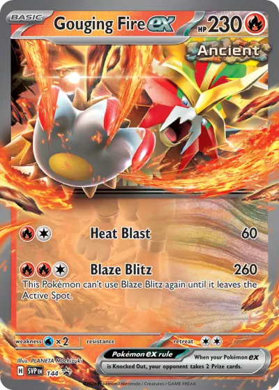 144 Gouging Fire ex Scarlet & Violet Black Star Promos 2023 144 Gouging Fire ex Scarlet & Violet Black Star Promos 2023
