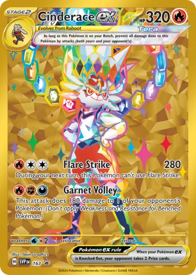163 Cinderace ex Scarlet & Violet Black Star Promos 2023 163 Cinderace ex Scarlet & Violet Black Star Promos 2023