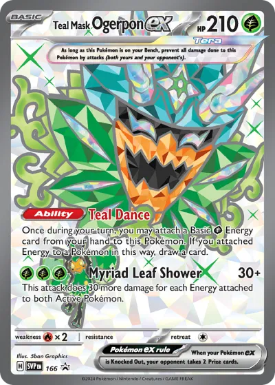 166 Teal Mask Ogerpon ex Scarlet & Violet Black Star Promos 2023 166 Teal Mask Ogerpon ex Scarlet & Violet Black Star Promos 2023