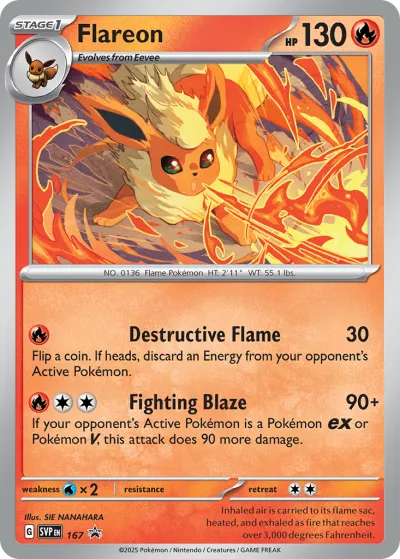 167 Flareon Scarlet & Violet Black Star Promos 2023 167 Flareon Scarlet & Violet Black Star Promos 2023