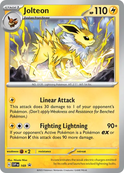 169 Jolteon Scarlet & Violet Black Star Promos 2023 169 Jolteon Scarlet & Violet Black Star Promos 2023