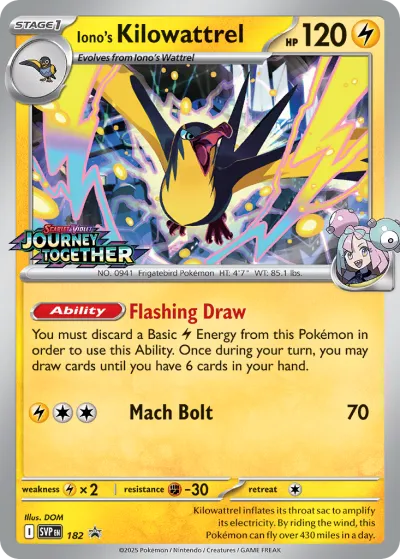 182 Iono's Kilowattrel Scarlet & Violet Black Star Promos 2023 182 Iono's Kilowattrel Scarlet & Violet Black Star Promos 2023
