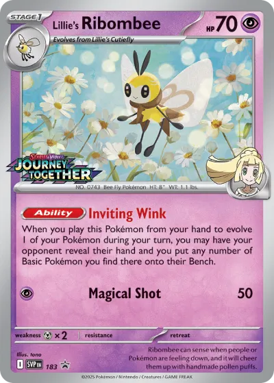 183 Lillie's Ribombee Scarlet & Violet Black Star Promos 2023 183 Lillie's Ribombee Scarlet & Violet Black Star Promos 2023