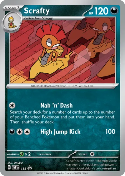 188 Scrafty Scarlet & Violet Black Star Promos 2023 188 Scrafty Scarlet & Violet Black Star Promos 2023