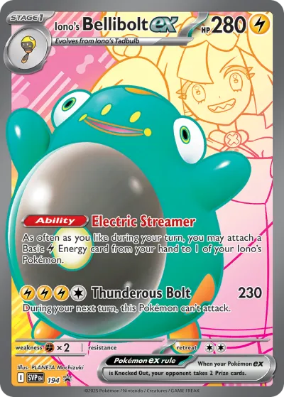 194 Iono's Bellibolt ex Scarlet & Violet Black Star Promos 2023 194 Iono's Bellibolt ex Scarlet & Violet Black Star Promos 2023