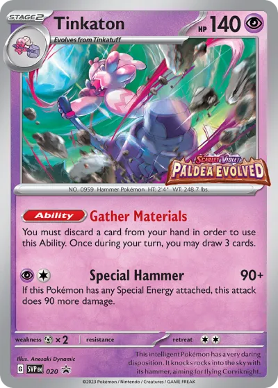 20 Tinkaton Scarlet & Violet Black Star Promos 2023