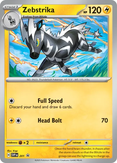 201 Zebstrika Scarlet & Violet Black Star Promos 2023 201 Zebstrika Scarlet & Violet Black Star Promos 2023