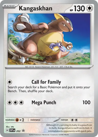 202 Kangaskhan Scarlet & Violet Black Star Promos 2023 202 Kangaskhan Scarlet & Violet Black Star Promos 2023
