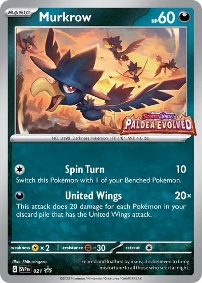 21 Murkrow Scarlet & Violet Black Star Promos 2023