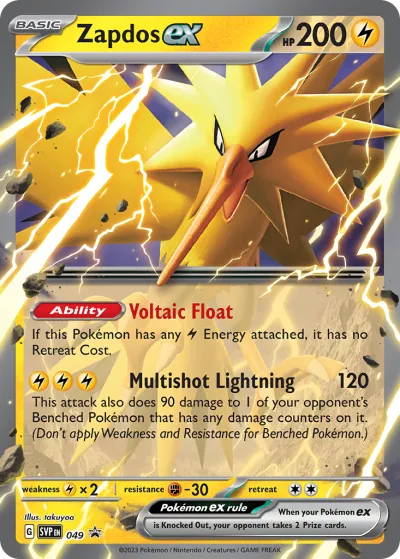 49 Zapdos ex Scarlet & Violet Black Star Promos 2023 49 Zapdos ex Scarlet & Violet Black Star Promos 2023