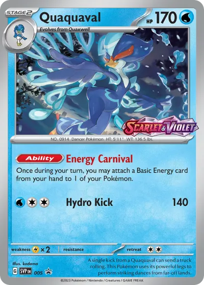 5 Quaquaval Scarlet & Violet Black Star Promos 2023