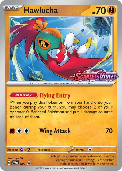 7 Hawlucha Scarlet & Violet Black Star Promos 2023