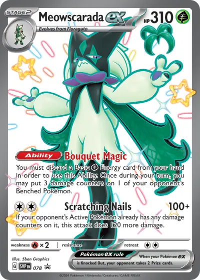 78 Meowscarada ex Scarlet & Violet Black Star Promos 2023 78 Meowscarada ex Scarlet & Violet Black Star Promos 2023