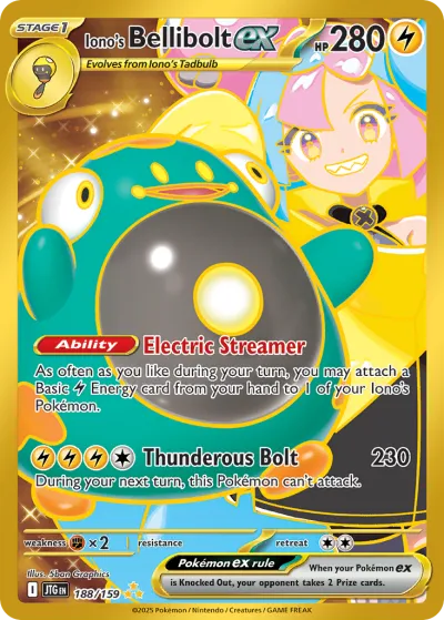 188 Iono's Bellibolt ex Journey Together 2025 188 Iono's Bellibolt ex Journey Together 2025