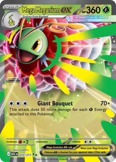 10 Mega Meganium ex Ascended Heroes 2026