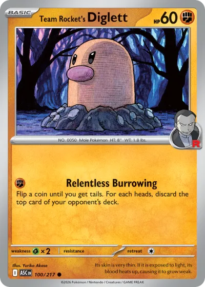 100 Team Rocket's Diglett Ascended Heroes 2026 100 Team Rocket's Diglett Ascended Heroes 2026