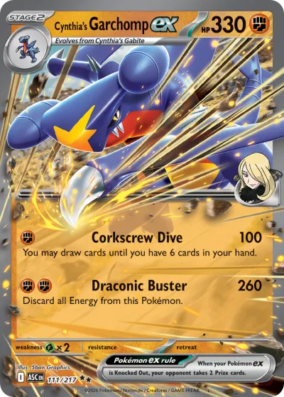 111 Cynthia's Garchomp ex Ascended Heroes 2026 111 Cynthia's Garchomp ex Ascended Heroes 2026
