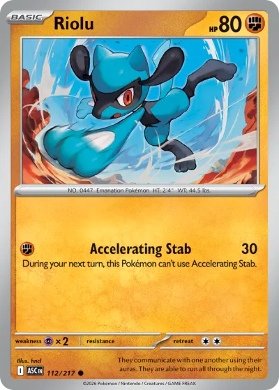 112 Riolu Ascended Heroes 2026 112 Riolu Ascended Heroes 2026