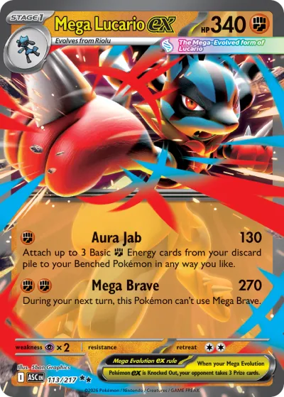 113 Mega Lucario ex Ascended Heroes 2026 113 Mega Lucario ex Ascended Heroes 2026