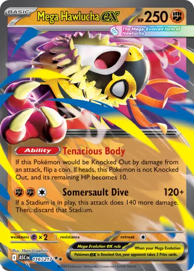 116 Mega Hawlucha ex Ascended Heroes 2026 116 Mega Hawlucha ex Ascended Heroes 2026