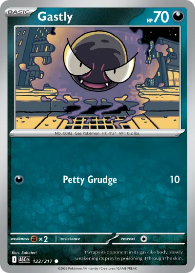 123 Gastly Ascended Heroes 2026 123 Gastly Ascended Heroes 2026